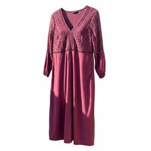 Bloomchic Elegant Cutout Burgundy Dress woman 14-16 EUC